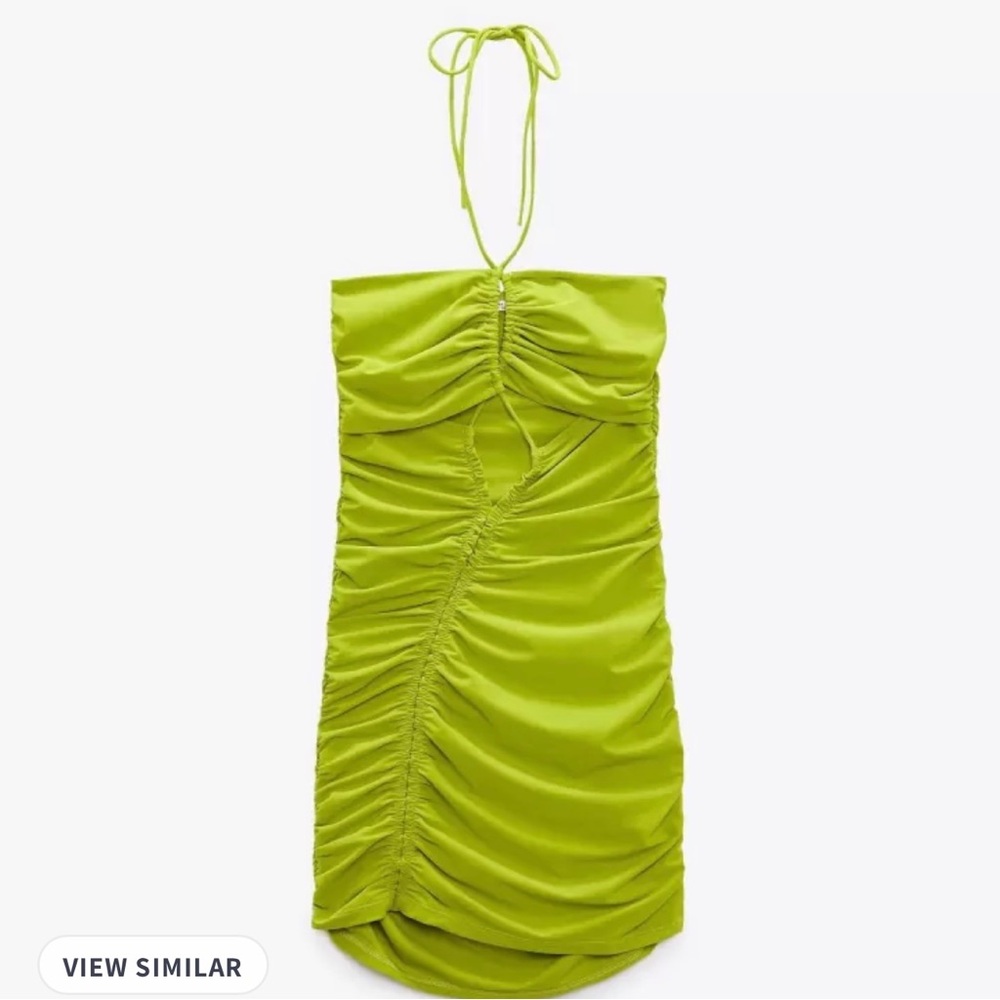 ZARA | Lime Green Mini Dress